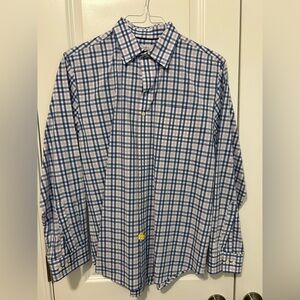 Croft & Barrow Men’s Long Sleeve Button-Down Shirt – Blue & Lavender Size M